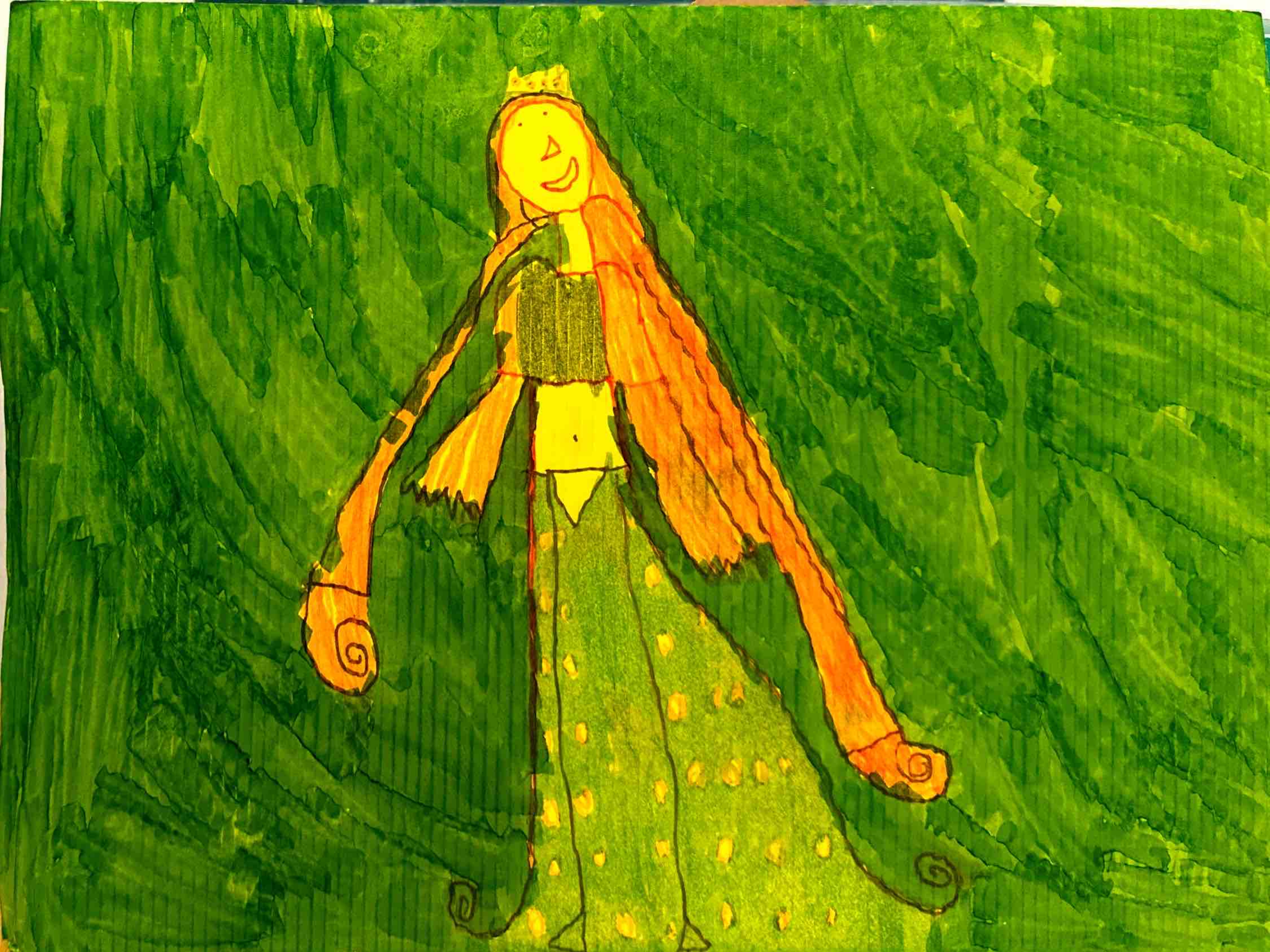 Kinderzeichnung von einer Prinzessin